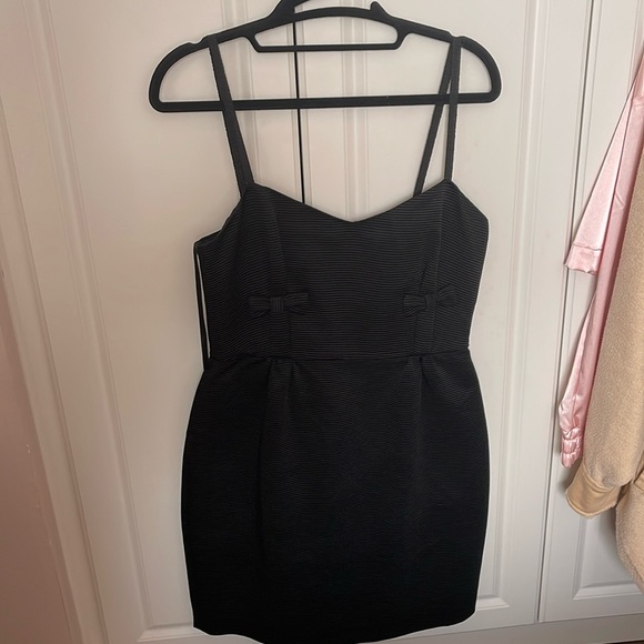 French Connection Black Dress with Corset Bows | US 6 - Picture 2 of 6